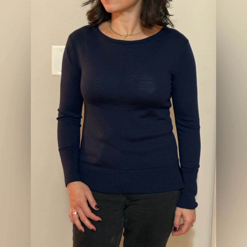 Banana Republic Navy Merino Wool Sweater
